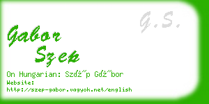 gabor szep business card